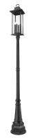 Six Light Outdoor Post Mounted Fixture by Z-Lite - Tiberius Collection, Black Finish - 5017PHXLR-564P-BK