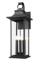 Six Light Outdoor Wall Light by Z-Lite - Tiberius Collection, Black Finish - 5017XL-BK