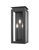 Three Light Outdoor Wall Light by Z-Lite - Nova Collection, Black Finish - 5018M-BK