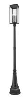 Four Light Outdoor Post Mounted Fixture by Z-Lite - Nova Collection, Black Finish - 5018PHBR-564P-BK
