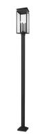 Four Light Outdoor Post Mounted Fixture by Z-Lite - Nova Collection, Black Finish - 5018PHBS-536P-BK