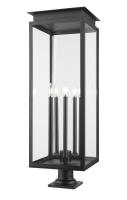 Five Light Outdoor Pier Mounted Fixture by Z-Lite - Nova Collection, Black Finish - 5018PHXLR-533PM-BK