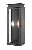 Two Light Outdoor Wall Sconce by Z-Lite - Nova Collection, Black Finish - 5018S-BK