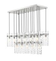 17 Light Linear Chandelier by Z-Lite - Fontaine Collection, Brushed Nickel Finish - 7002P5-17L-BN