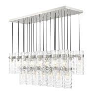 23 Light Linear Chandelier by Z-Lite - Fontaine Collection, Brushed Nickel Finish - 7002P5-23L-BN