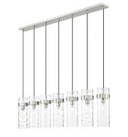 Seven Light Linear Chandelier by Z-Lite - Fontaine Collection, Brushed Nickel Finish - 7002P5-7L-BN