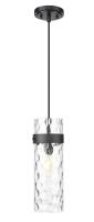 One Light Pendant by Z-Lite - Fontaine Collection, Matte Black Finish - 7002P5-MB