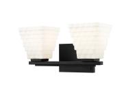 Two Light Vanity by Z-Lite - Annalise Collection, Matte Black Finish - 7514-2V-MB