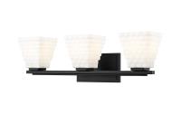 Three Light Vanity by Z-Lite - Annalise Collection, Matte Black Finish - 7514-3V-MB