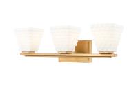 Three Light Vanity by Z-Lite - Annalise Collection, Modern Gold Finish - 7514-3V-MGLD