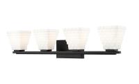 Four Light Vanity by Z-Lite - Annalise Collection, Matte Black Finish - 7514-4V-MB