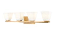 Four Light Vanity by Z-Lite - Annalise Collection, Modern Gold Finish - 7514-4V-MGLD