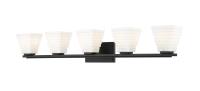 Five Light Vanity by Z-Lite - Annalise Collection, Matte Black Finish - 7514-5V-MB