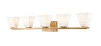Five Light Vanity by Z-Lite - Annalise Collection, Modern Gold Finish - 7514-5V-MGLD