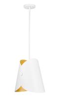 One Light Pendant by Z-Lite - Salone Collection, Matte White Finish - 1951P11-MW