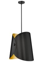 One Light Pendant by Z-Lite - Salone Collection, Matte Black Finish - 1951P18-MB