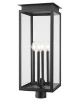 Four Light Outdoor Post Mount Fixture by Z-Lite - Nova Collection, Black Finish - 5018PHBR-BK