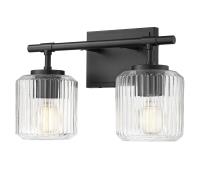 Two Light Vanity by Z-Lite - Landon Collection, Matte Black Finish - 7515-2V-MB