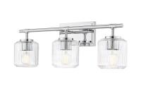 Three Light Vanity by Z-Lite - Landon Collection, Chrome Finish - 7515-3V-CH