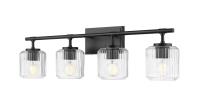 Four Light Vanity by Z-Lite - Landon Collection, Matte Black Finish - 7515-4V-MB