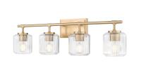 Four Light Vanity by Z-Lite - Landon Collection, Modern Gold Finish - 7515-4V-MGLD
