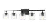 Five Light Vanity by Z-Lite - Landon Collection, Matte Black Finish - 7515-5V-MB