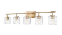 Five Light Vanity by Z-Lite - Landon Collection, Modern Gold Finish - 7515-5V-MGLD