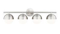 Four Light Vanity by Z-Lite - Realm Sphere Collection, Brushed Nickel Finish - 7517-4V-BN