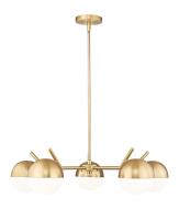 Five Light Chandelier by Z-Lite - Realm Sphere Collection, Modern Gold Finish - 7517-5MGLD