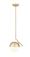 One Light Pendant by Z-Lite - Realm Sphere Collection, Modern Gold Finish - 7517P11-MGLD