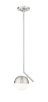 One Light Pendant by Z-Lite - Realm Sphere Collection, Brushed Nickel Finish - 7517P7-BN
