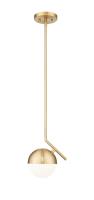 One Light Pendant by Z-Lite - Realm Sphere Collection, Modern Gold Finish - 7517P7-MGLD