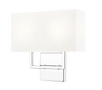 Two Light Wall Sconce by Z-Lite - Saxon Collection, Polished Nickel Finish - 815-2S-PN