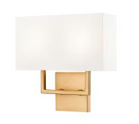 Two Light Wall Sconce by Z-Lite - Saxon Collection, Rubbed Brass Finish - 815-2S-RB