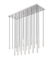 LED Linear Chandelier by Z-Lite - Forest Collection, Brushed Nickel Finish - 919MP12-23L-BN-LED
