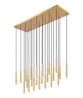 LED Linear Chandelier by Z-Lite - Forest Collection, Modern Gold Finish - 919MP12-23L-MGLD-LED
