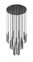 LED Chandelier by Z-Lite - Forest Collection, Matte Black Finish - 919MP12-27R-MB-LED