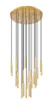 LED Chandelier by Z-Lite - Forest Collection, Modern Gold Finish - 919MP12-27R-MGLD-LED