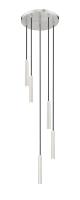 LED Chandelier by Z-Lite - Forest Collection, Brushed Nickel Finish - 919MP12-5R-BN-LED