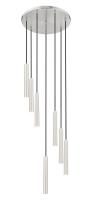 LED Chandelier by Z-Lite - Forest Collection, Brushed Nickel Finish - 919MP12-7R-BN-LED