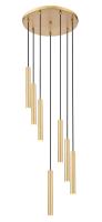 LED Chandelier by Z-Lite - Forest Collection, Modern Gold Finish - 919MP12-7R-MGLD-LED