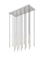 LED Linear Chandelier by Z-Lite - Forest Collection, Brushed Nickel Finish - 919MP24-17L-BN-LED