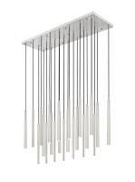LED Linear Chandelier by Z-Lite - Forest Collection, Brushed Nickel Finish - 919MP24-23L-BN-LED