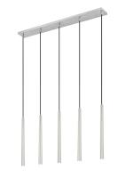 LED Linear Chandelier by Z-Lite - Forest Collection, Brushed Nickel Finish - 919MP24-5L-BN-LED