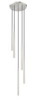 LED Chandelier by Z-Lite - Forest Collection, Brushed Nickel Finish - 919MP24-5R-BN-LED