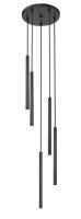 LED Chandelier by Z-Lite - Forest Collection, Matte Black Finish - 919MP24-5R-MB-LED