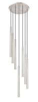 LED Chandelier by Z-Lite - Forest Collection, Brushed Nickel Finish - 919MP24-7R-BN-LED