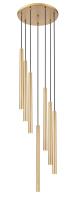 LED Chandelier by Z-Lite - Forest Collection, Modern Gold Finish - 919MP24-7R-MGLD-LED