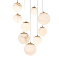 LED Pendant by Modern Forms - Pisces Collection, Aged Brass Finish - PD-34409R-AB