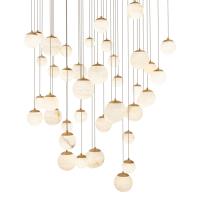 LED Pendant by Modern Forms - Pisces Collection, Aged Brass Finish - PD-34441S-AB